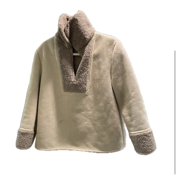 Tuckernuck | Stella Sherpa Jacket |
Suede Shearling 1/4 Zip Popover | Sz Small - Picture 4 of 5